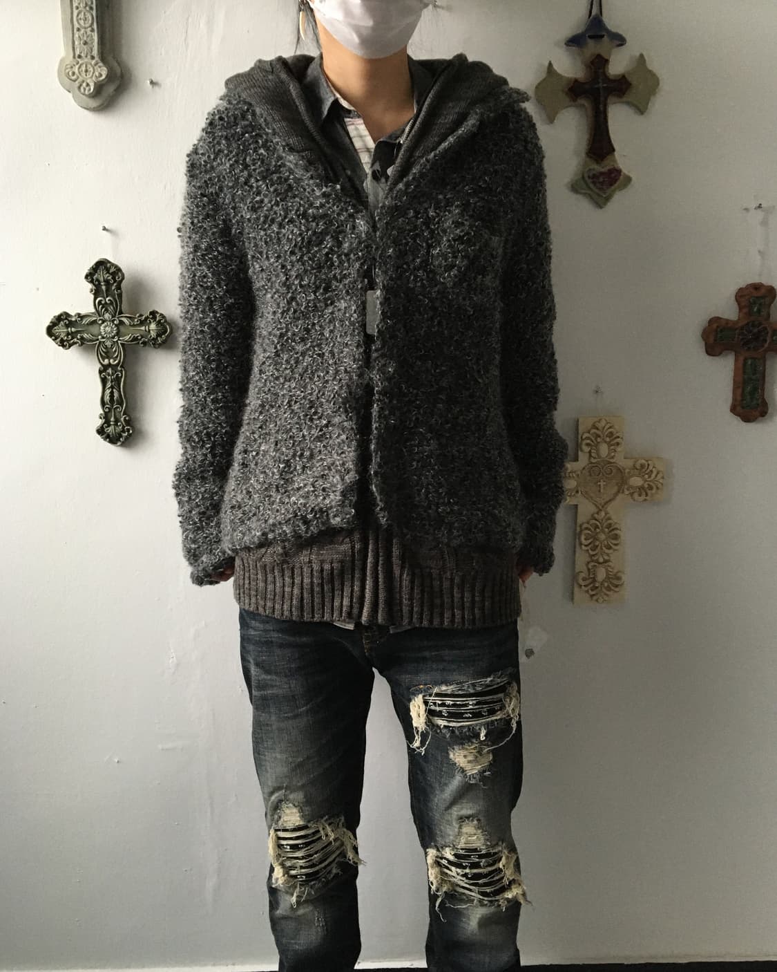 Mohair knit cardigan 상품이미지7