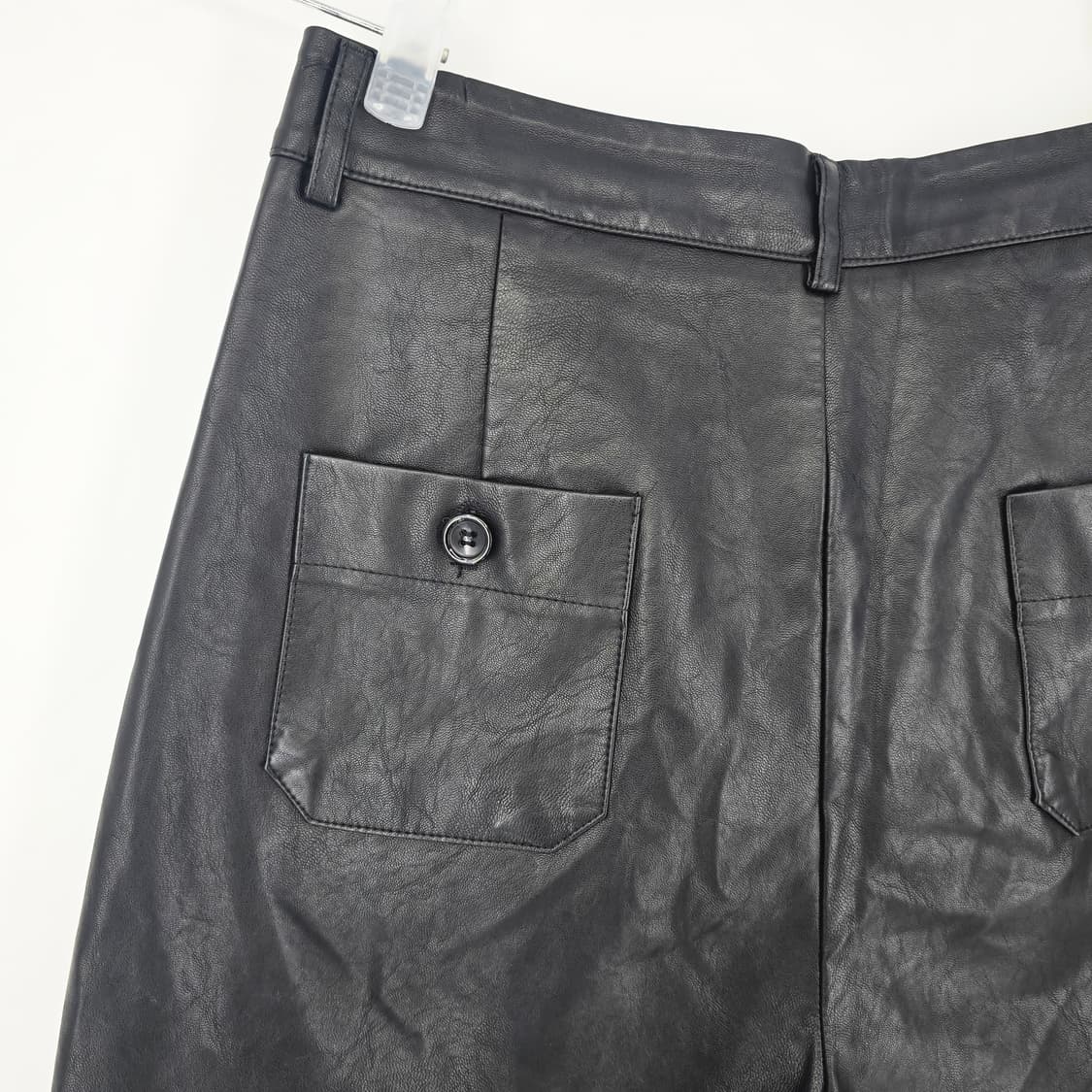 블랙 레더 반바지 숏팬츠 상품이미지7
