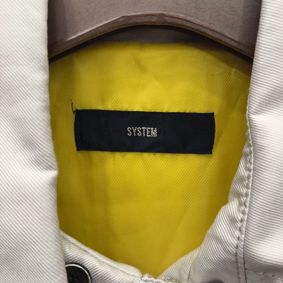 시스템 트렌치 코트 허리 벨트 셋인 숄더 더블 브레스티드 디테일 아이보리 상품이미지6