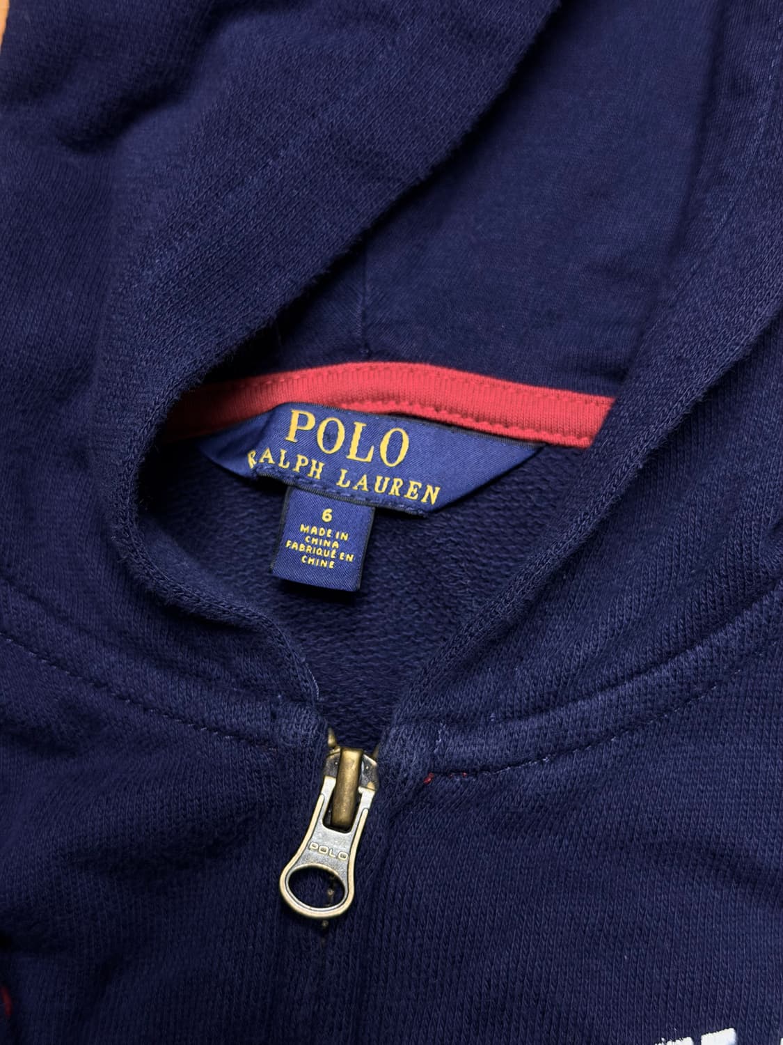 폴로 빅포니 성조기 후드집업 네이비 상품이미지6
