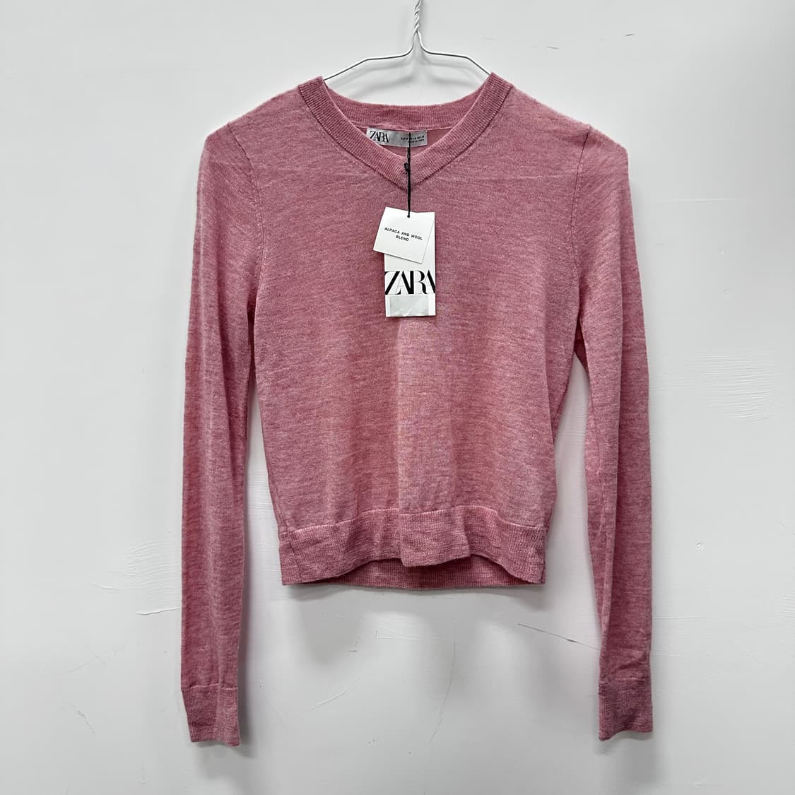 [새상품] ZARA 자라 여성 니트 핑크 M 상품이미지1