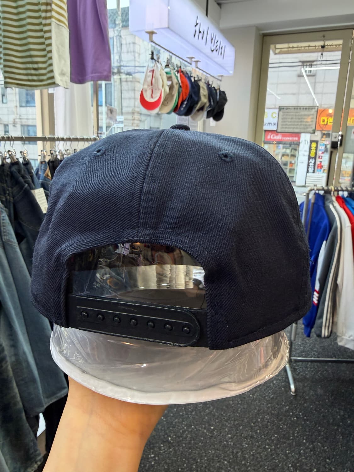 나이키 스우시 네이비 스냅백 상품이미지2