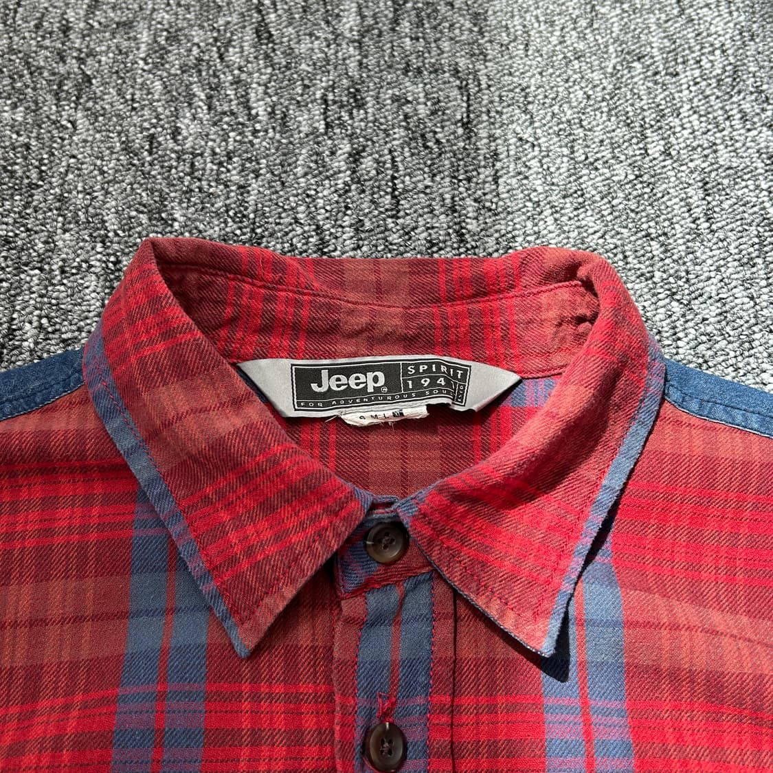 Jeep 버건디 패치로고 아메카지 셔츠 상품이미지5