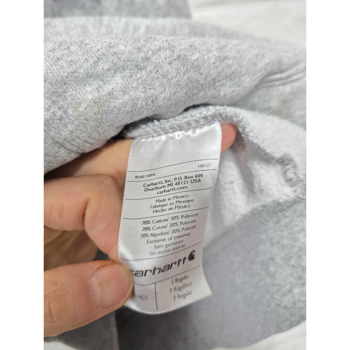 택포_ 칼하트 K122-HGY 후드집업 M 상품이미지3