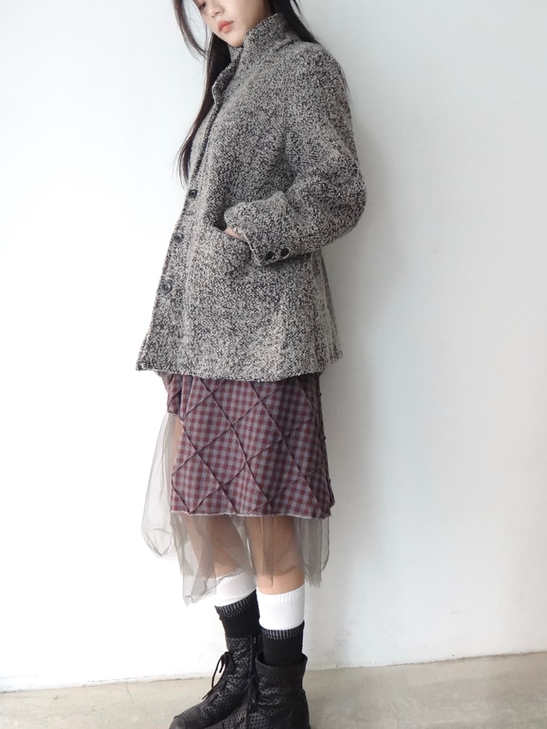 Single button jacket / grey 상품이미지3