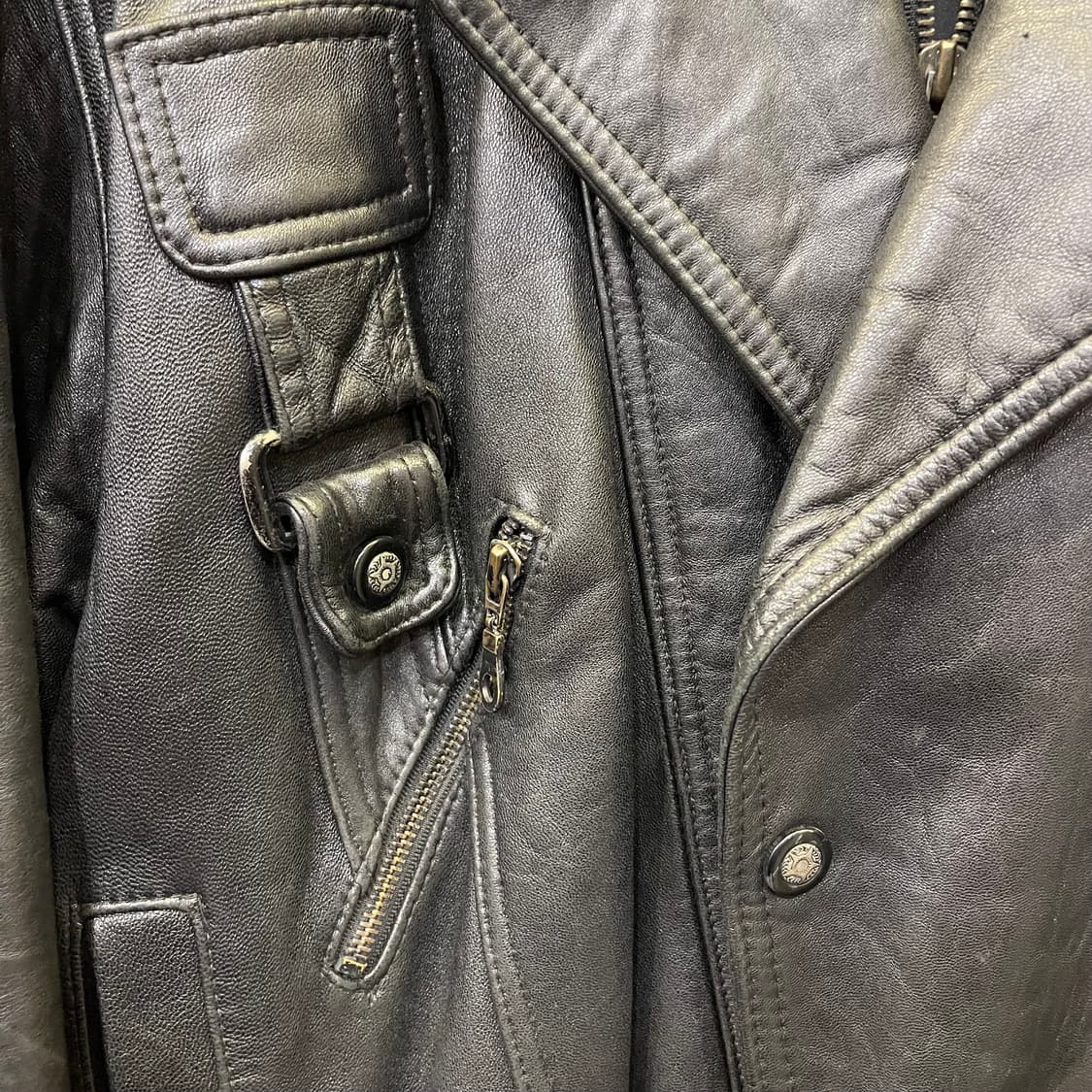 90's vintage leather jacket 상품이미지3