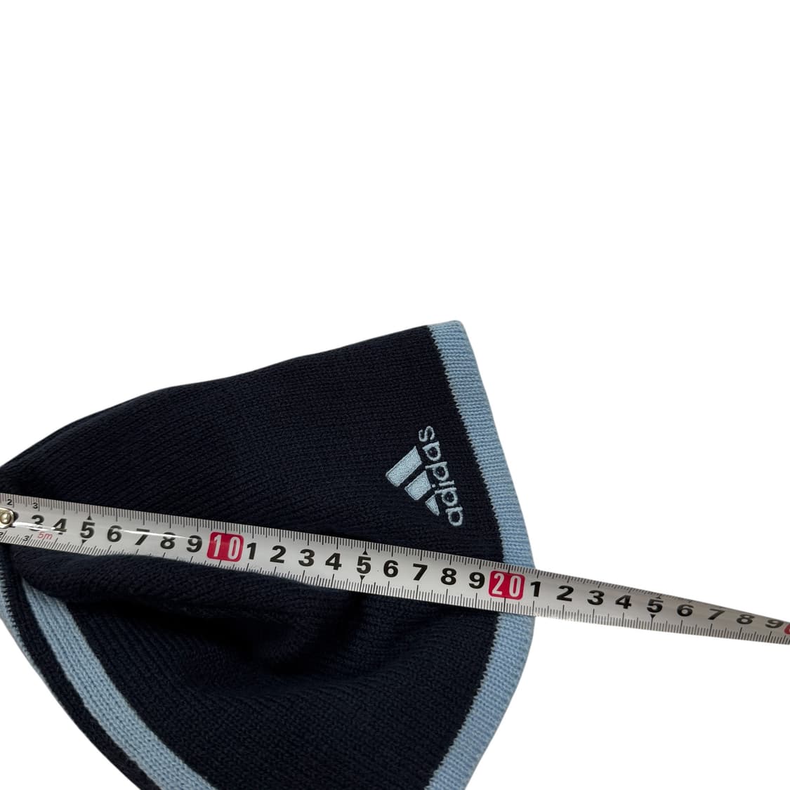 아디다스 빈티지 삼선 아크릴 모 Y2K 비니 모자 네이비 블루 상품이미지7