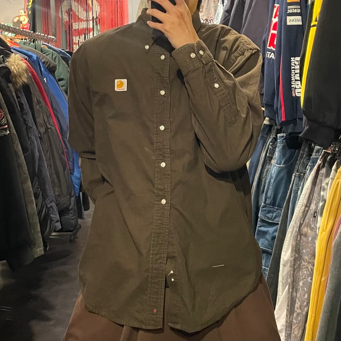 [IM] carhartt 칼하트 브라운 코듀로이 셔츠 상품이미지3