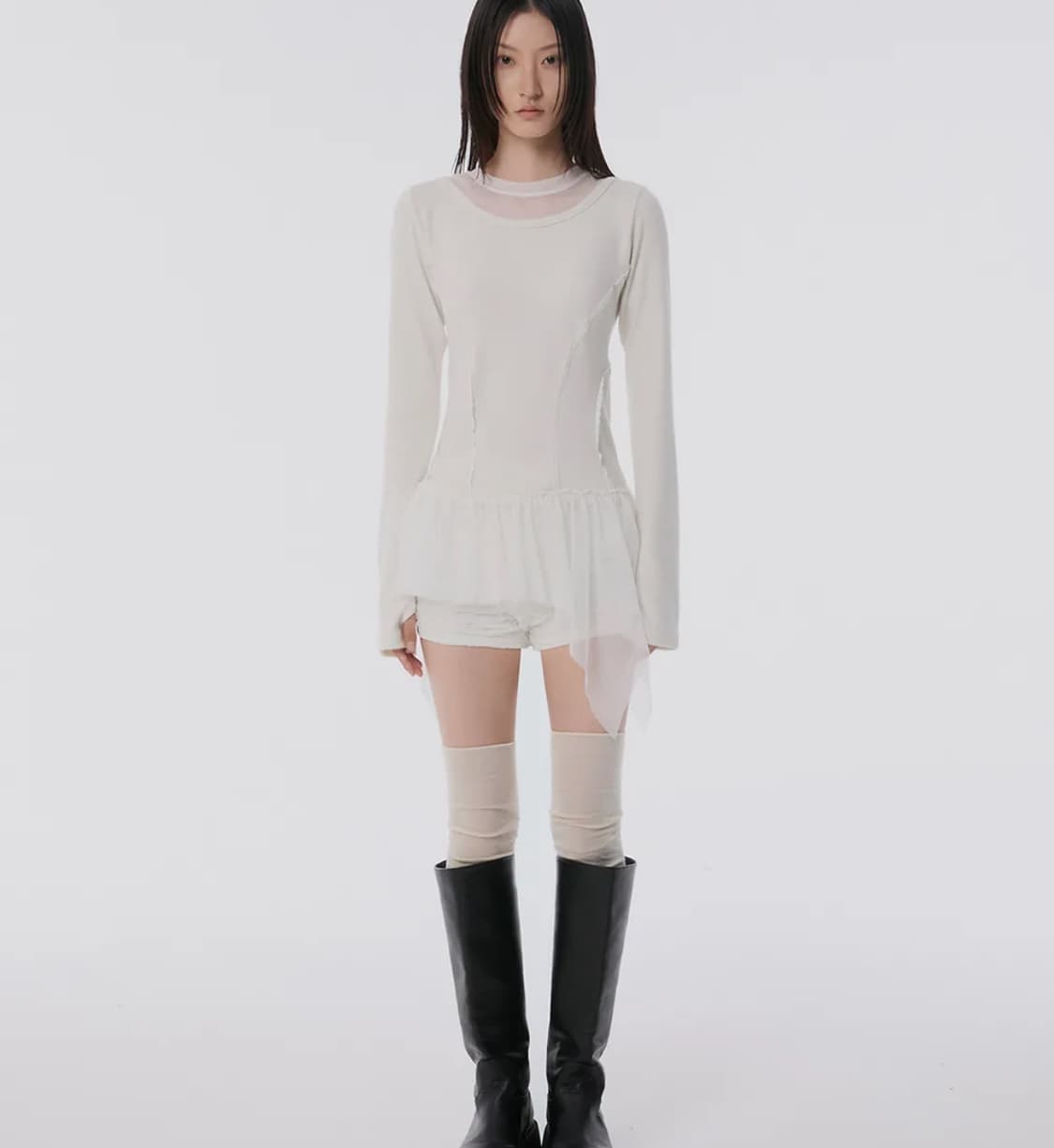 Flare up) Layered Lace Frill Long Sleeve 상품이미지3