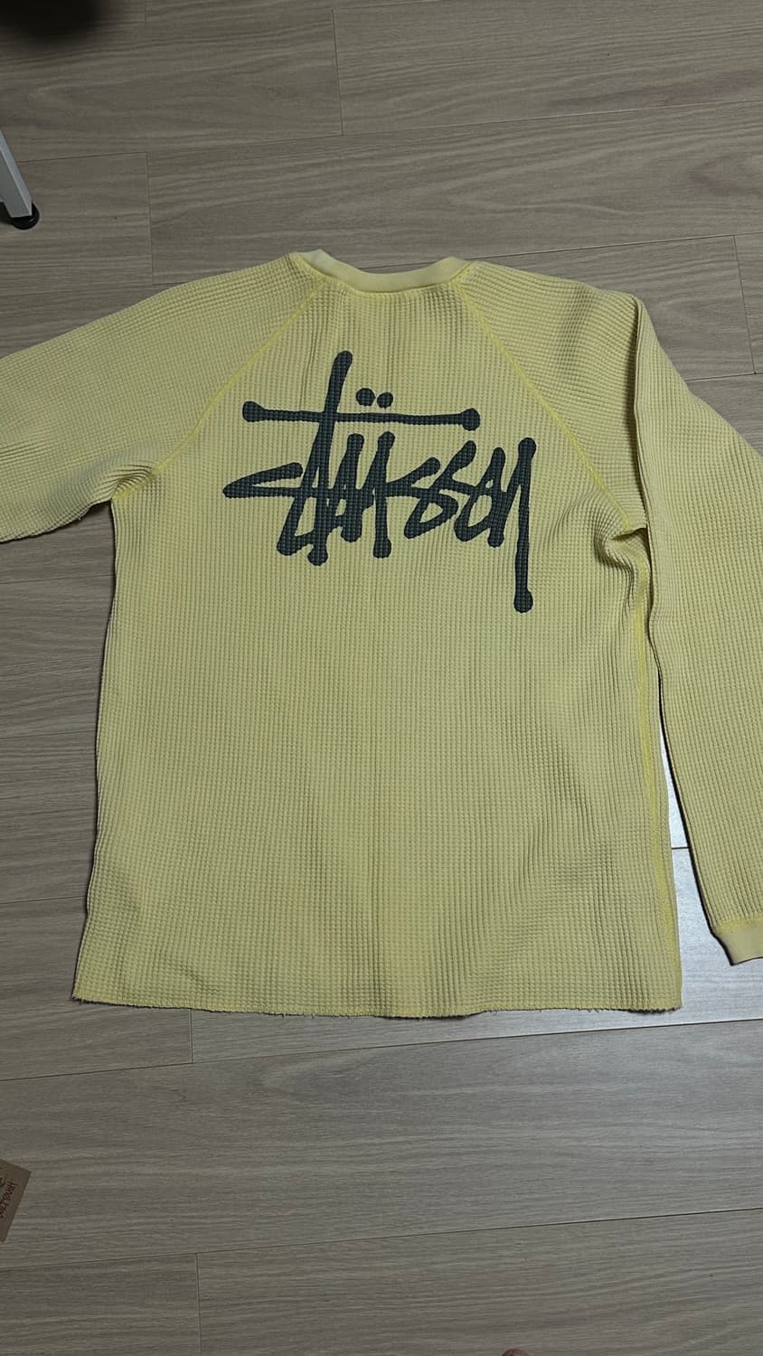 스투시 래글런 써멀 롱슬리브 크루 패일 옐로 상품이미지2