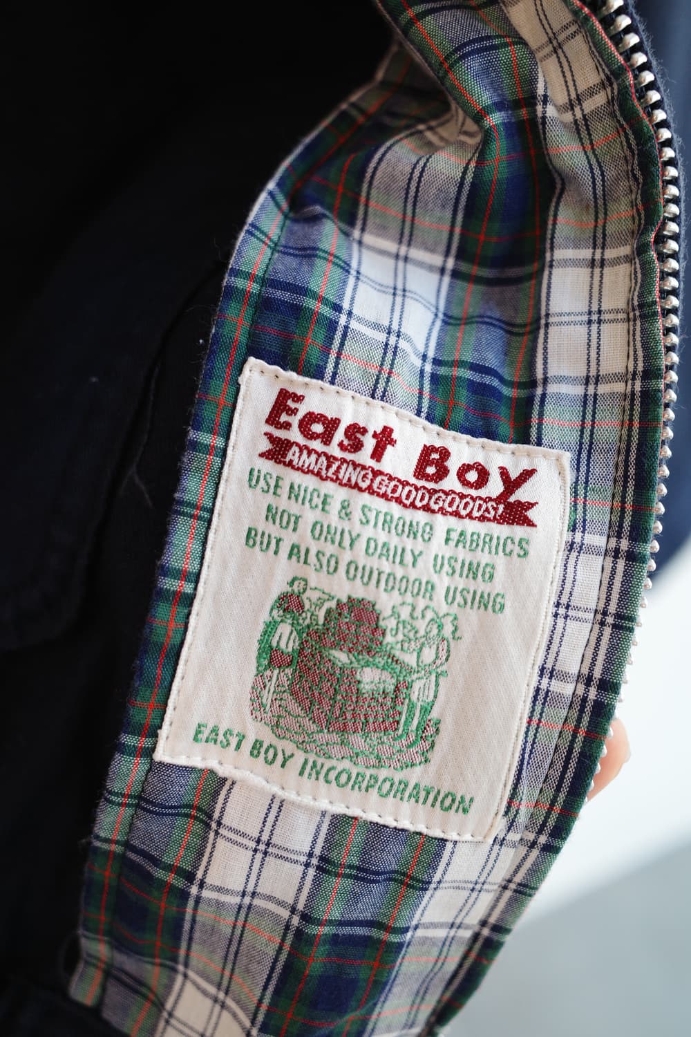 90s East Boy 패치워크 블루종 상품이미지8