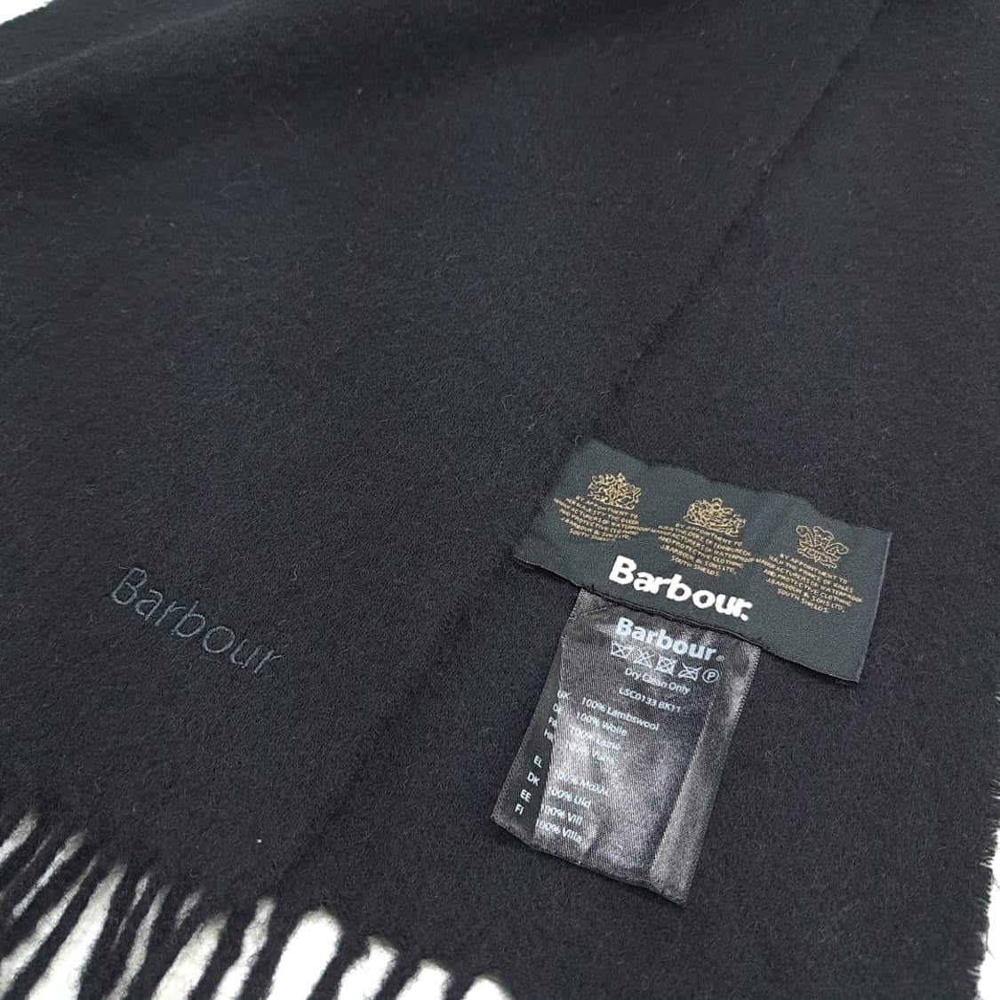 MX137 바버 블랙 램스울 목도리 머플러 상품이미지4