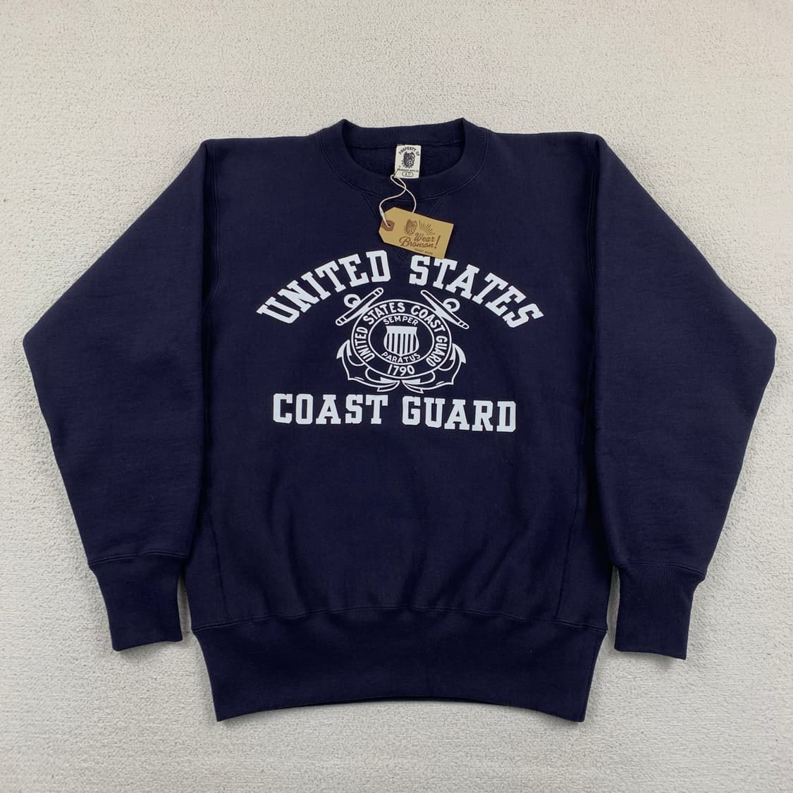 브론슨 21oz USCG 해안경비대 리버스위브 스웻셔츠 네이비 상품이미지1