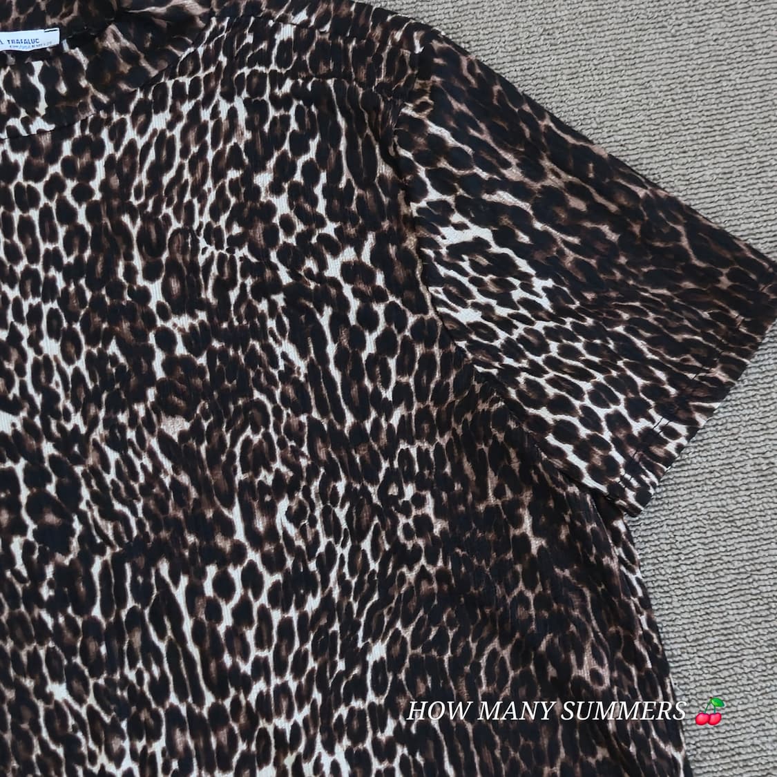 자라(ZARA) 호피 레오파드 반팔 티셔츠  상품이미지4