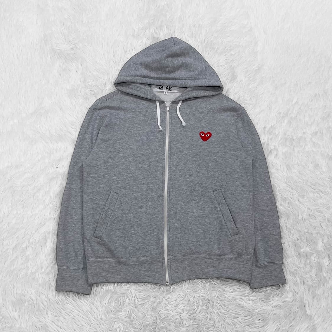 꼼데가르송 5 하트 후드집업 그레이 상품이미지3