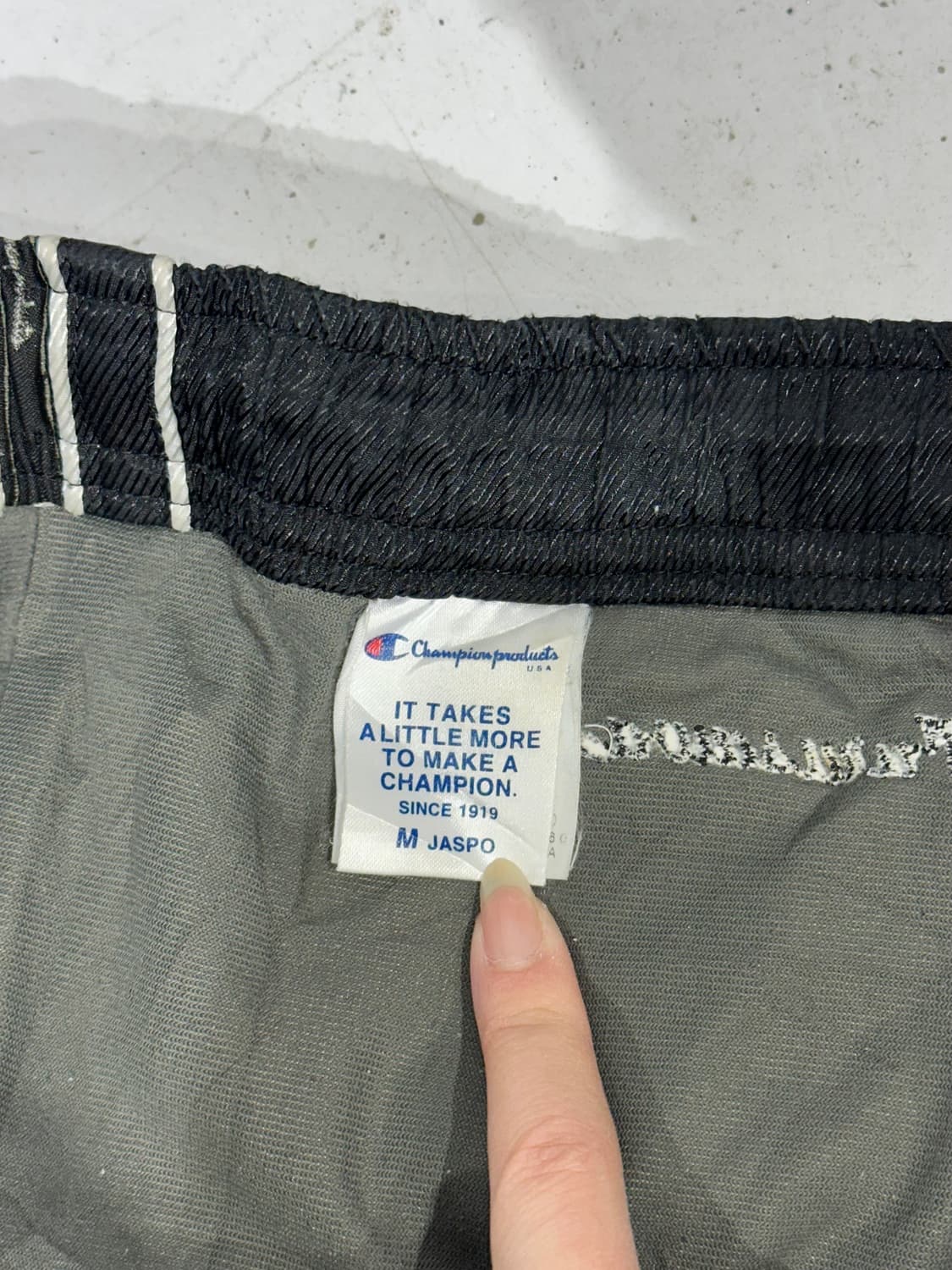 챔피온 블랙 화이트 사이드 라인 트랙 팬츠 M 상품이미지7