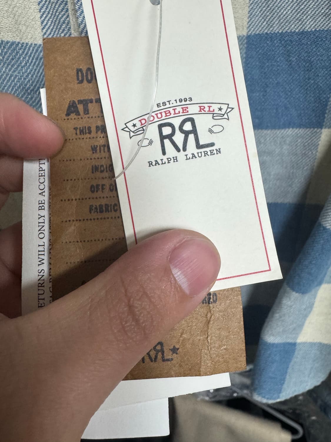 [XXL]더블알엘 웨스턴셔츠 인디고크림 상품이미지4