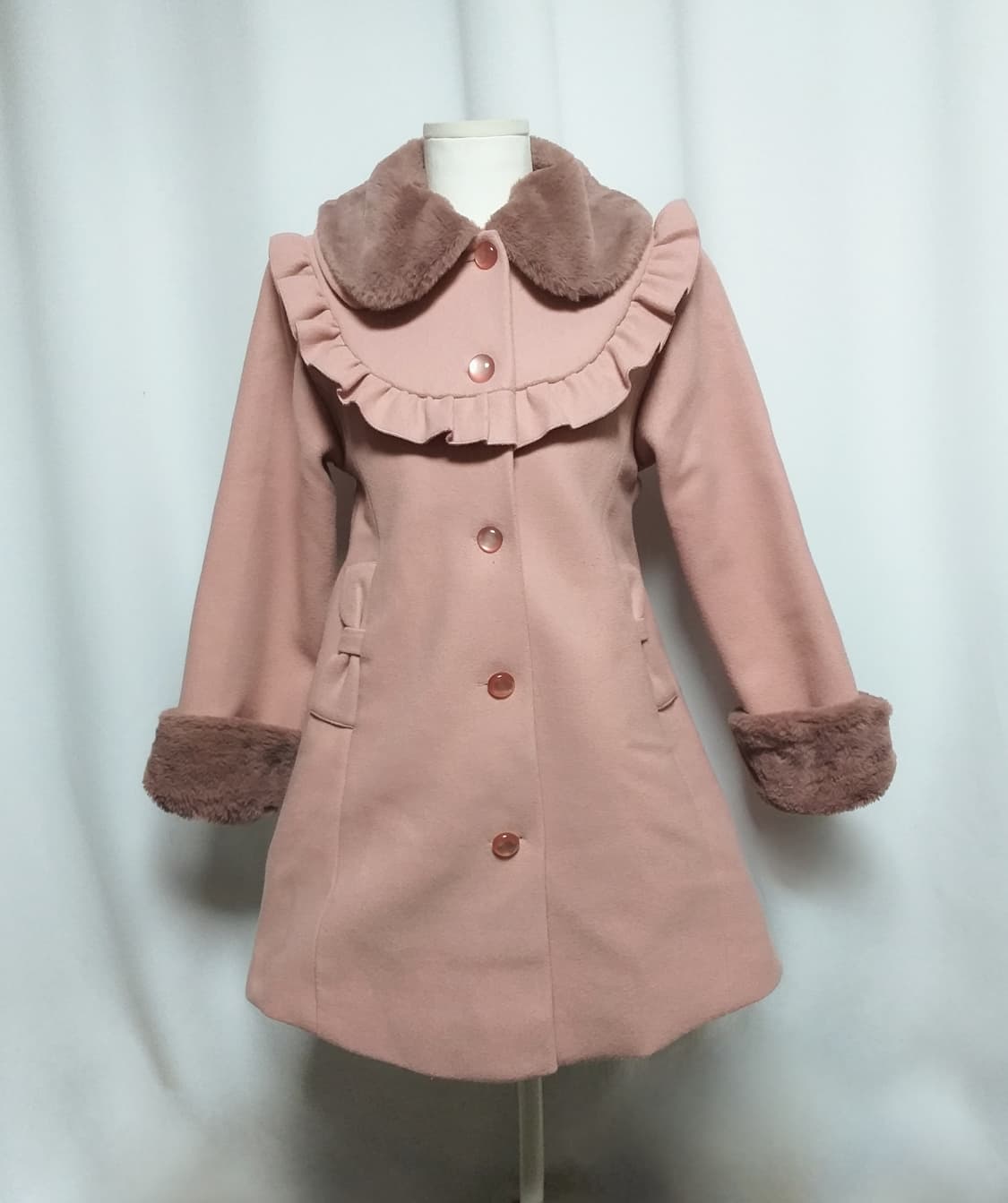 양산형지뢰계 리본코트 자켓 히메로맨틱갸루 캐캐체 핀터깔 로리타 빈티지로걀 상품이미지1