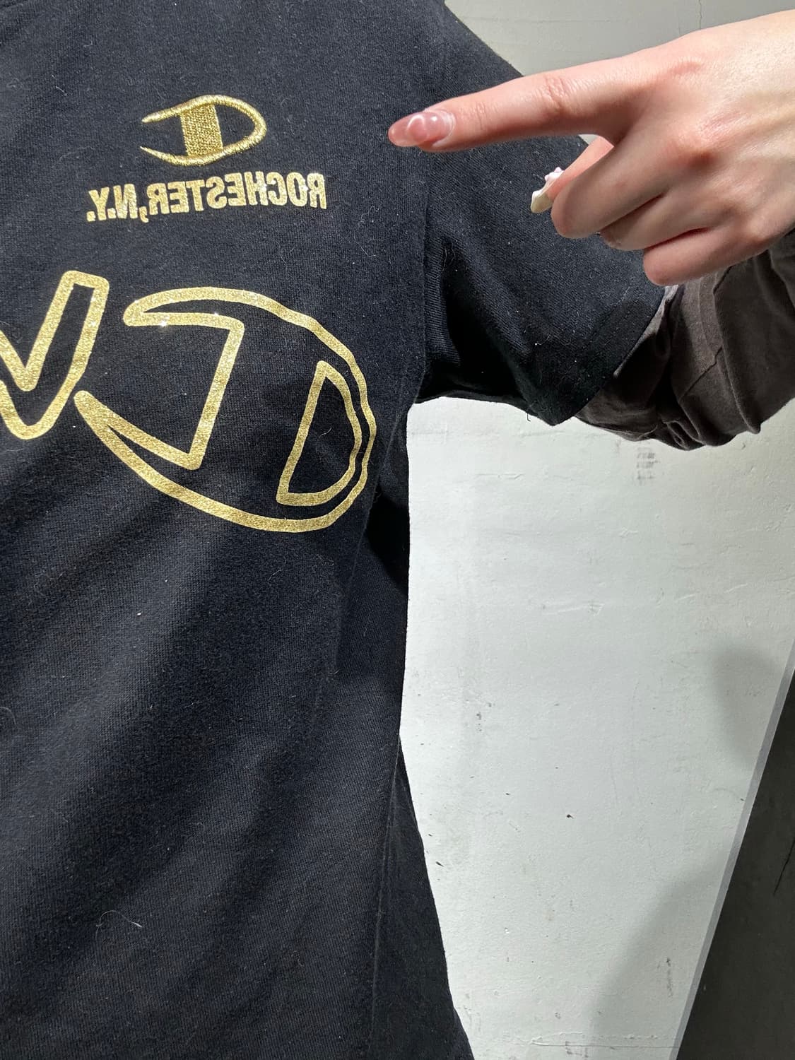 챔피온 재팬 빅 로고 블랙 차콜 긴팔티 상품이미지4