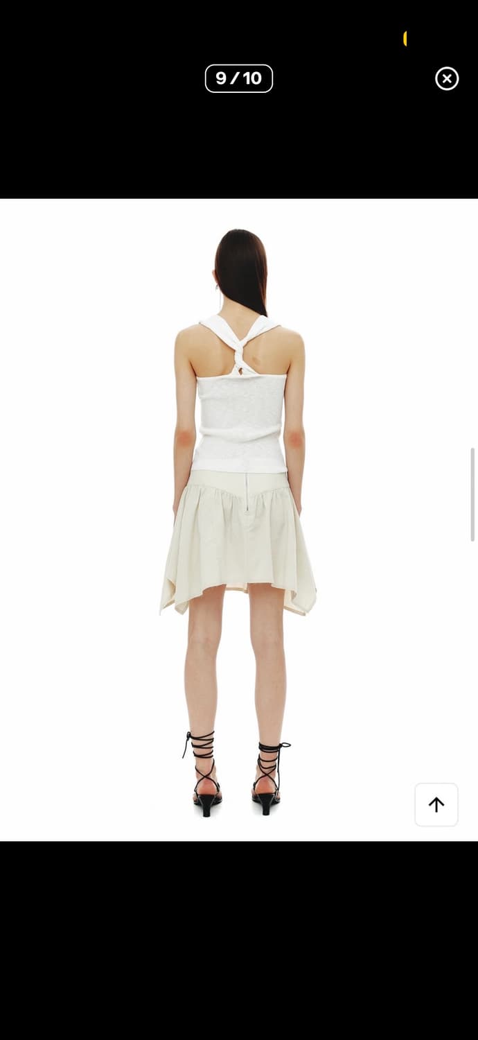 세릭 ASYMMETRIC INCISION SKIRT / BEIGE 상품이미지2