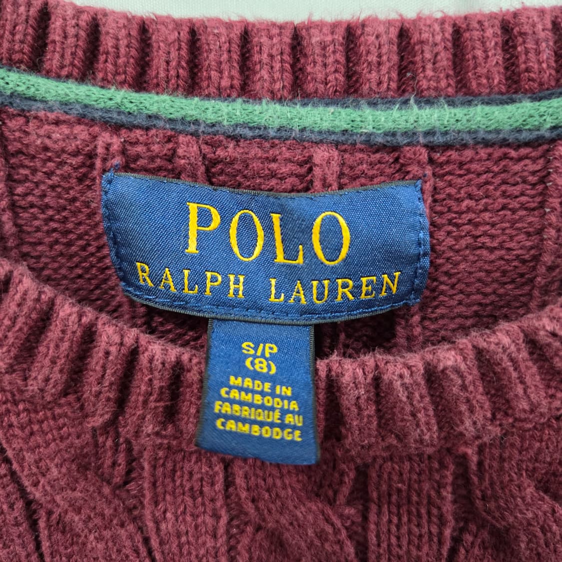 폴로랄프로렌 키즈 케이블 니트 S/8 상품이미지3
