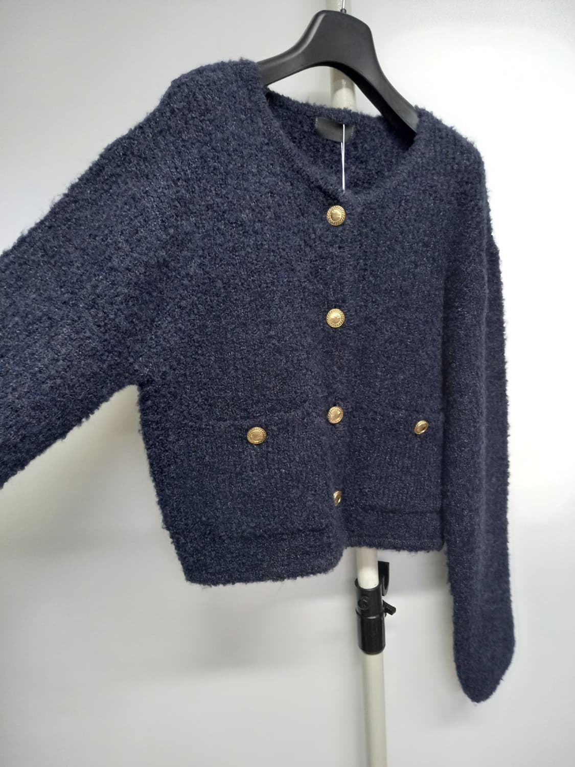 새 모어서울 몸빼 추동 울 혼방 숏 가디건 L.XL 66.77 상품이미지4