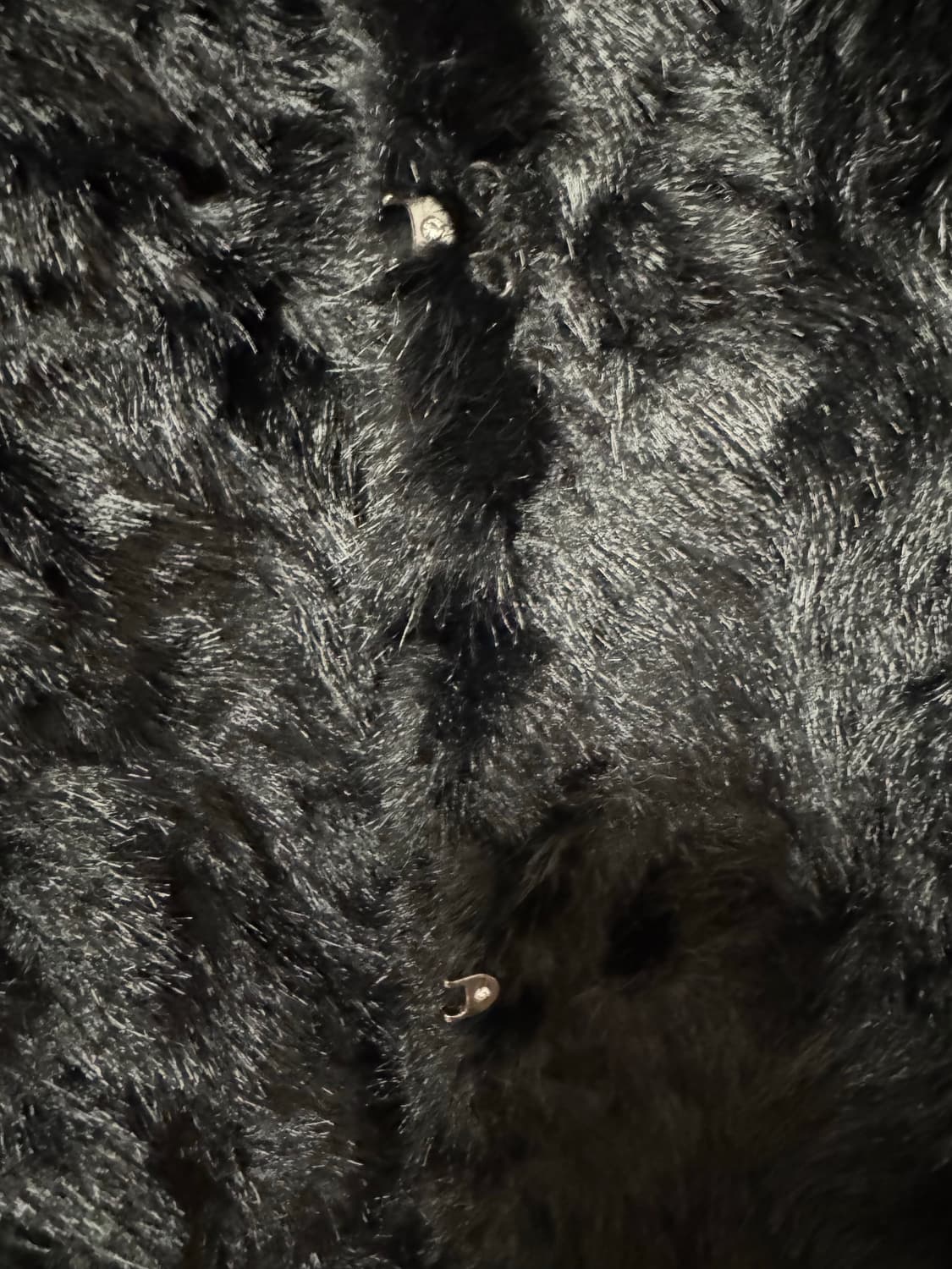 쓰리타임즈 리본 타이 퍼 자켓 - 블랙 상품이미지5