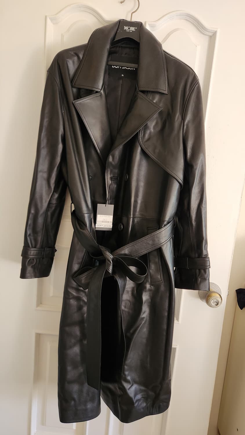 도프제이슨 롱가죽코트 상품이미지2