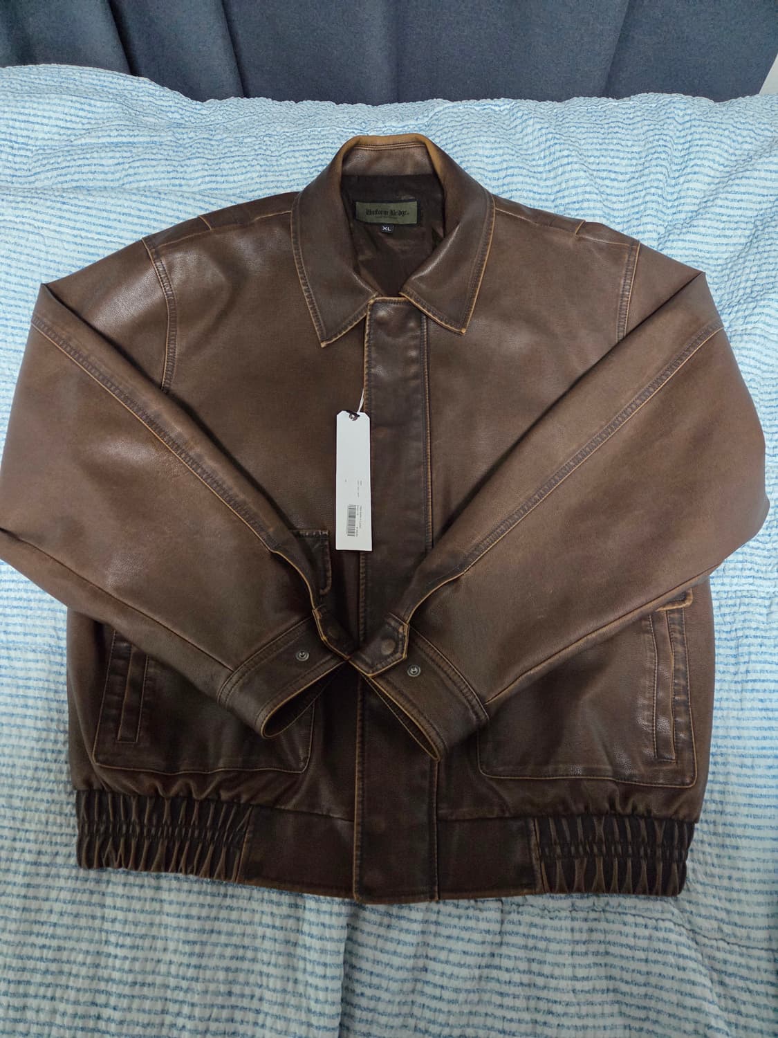 유니폼브릿지 변요한 비건 레더 a2자켓 xl사이즈 상품이미지2