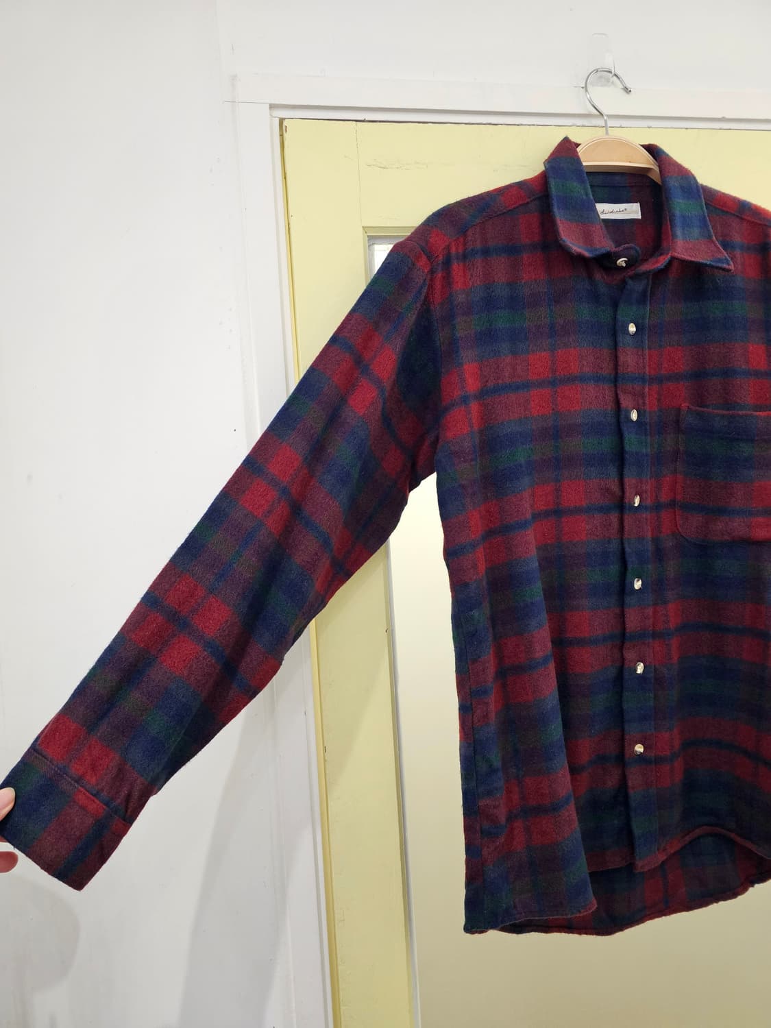 Dand Rake 레드 체크 플란넬 셔츠 상품이미지2