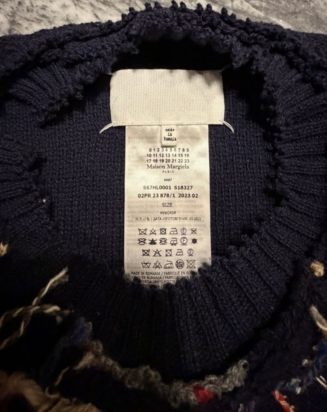 Maison Margiela  디스트로이드 아가일 니트 M 상품이미지4