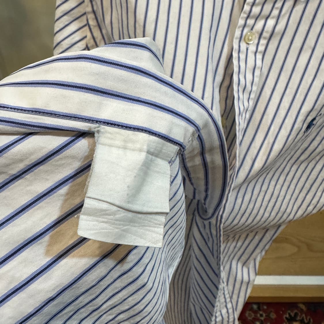  랄프로렌 커스텀핏 스트라이프 반팔 셔츠  상품이미지4