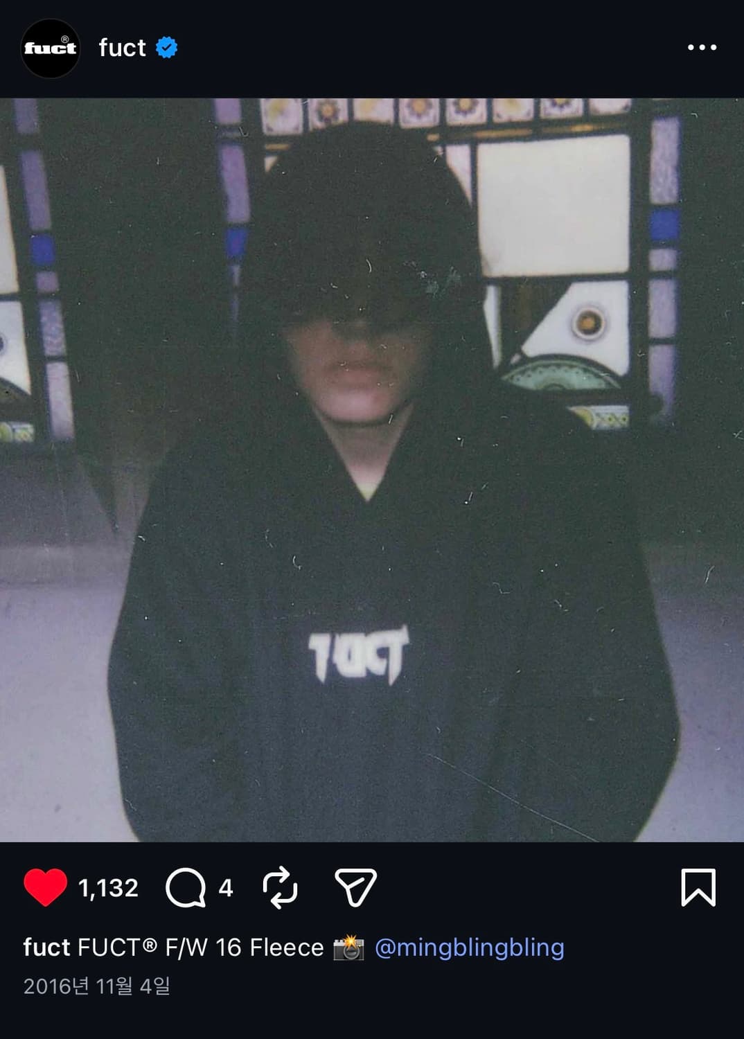 FUCT 퍽트 메이헴(Mayhem)후드티 블랙 L 상품이미지1