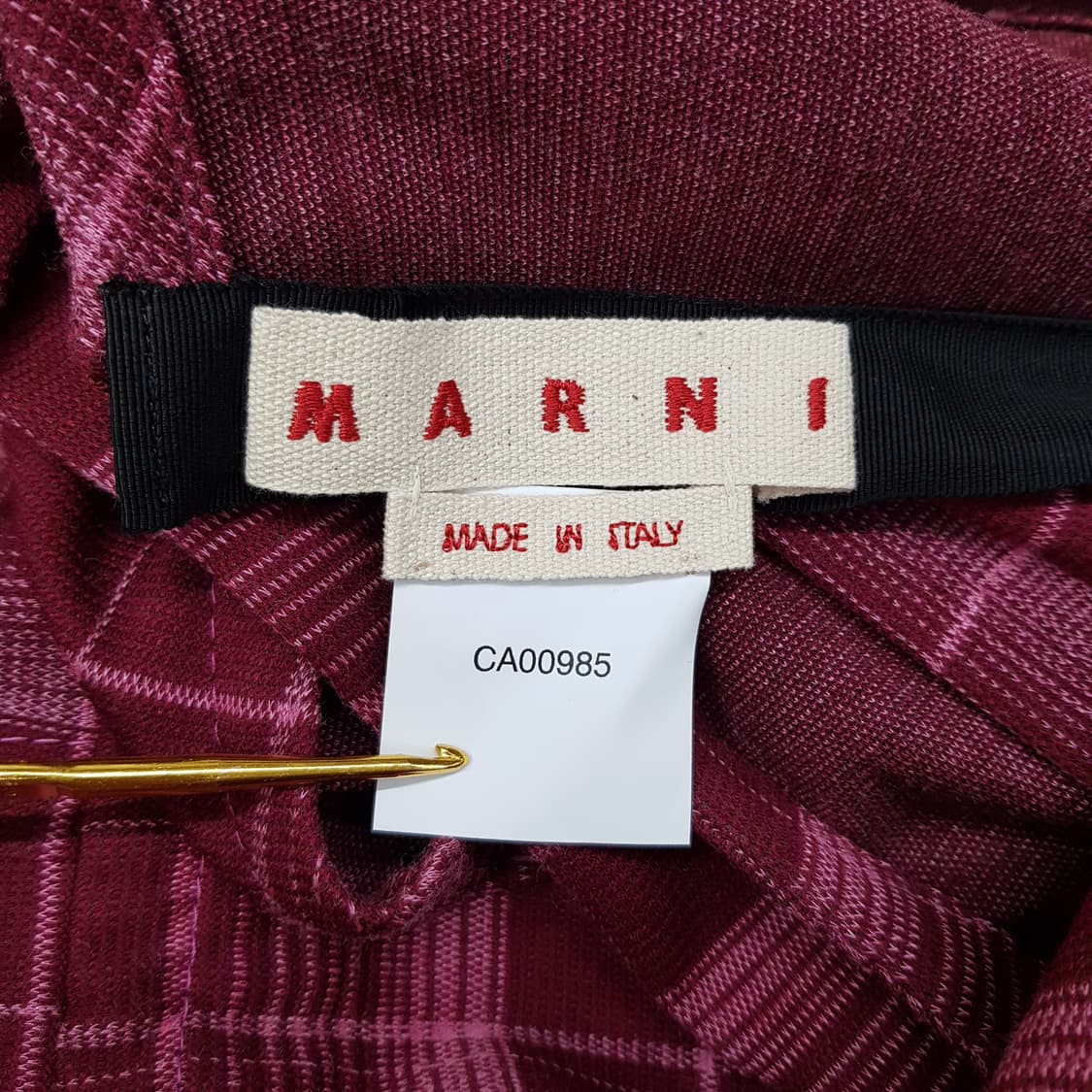 마르니 MARNI  체크 슬리브리스 플레어 원피스 38사이즈 상품이미지7