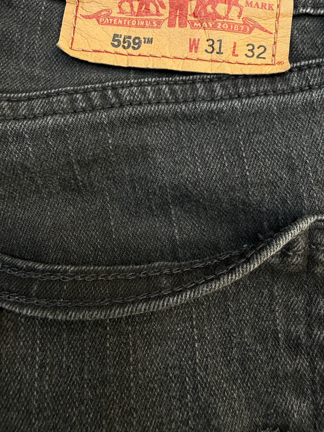 리바이스 559 흑청 31/32 블랭크탭 상품이미지7