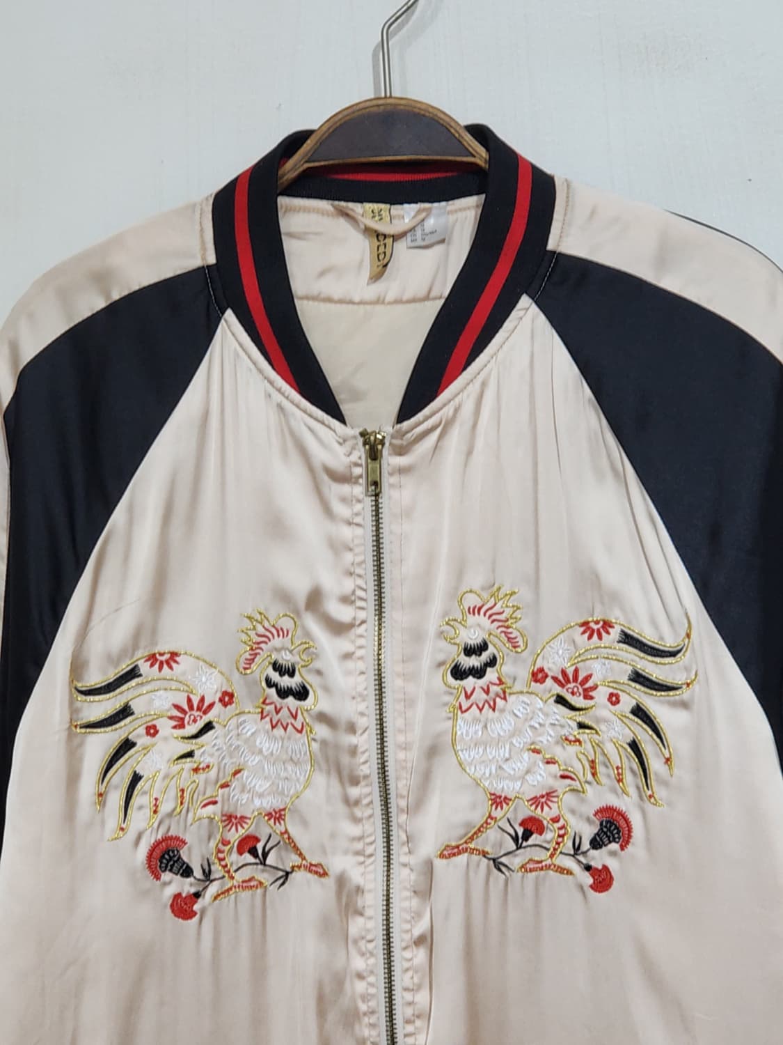 (XL) 수탉 자수 스카잔 점퍼 블루종 스카장 자켓  상품이미지2