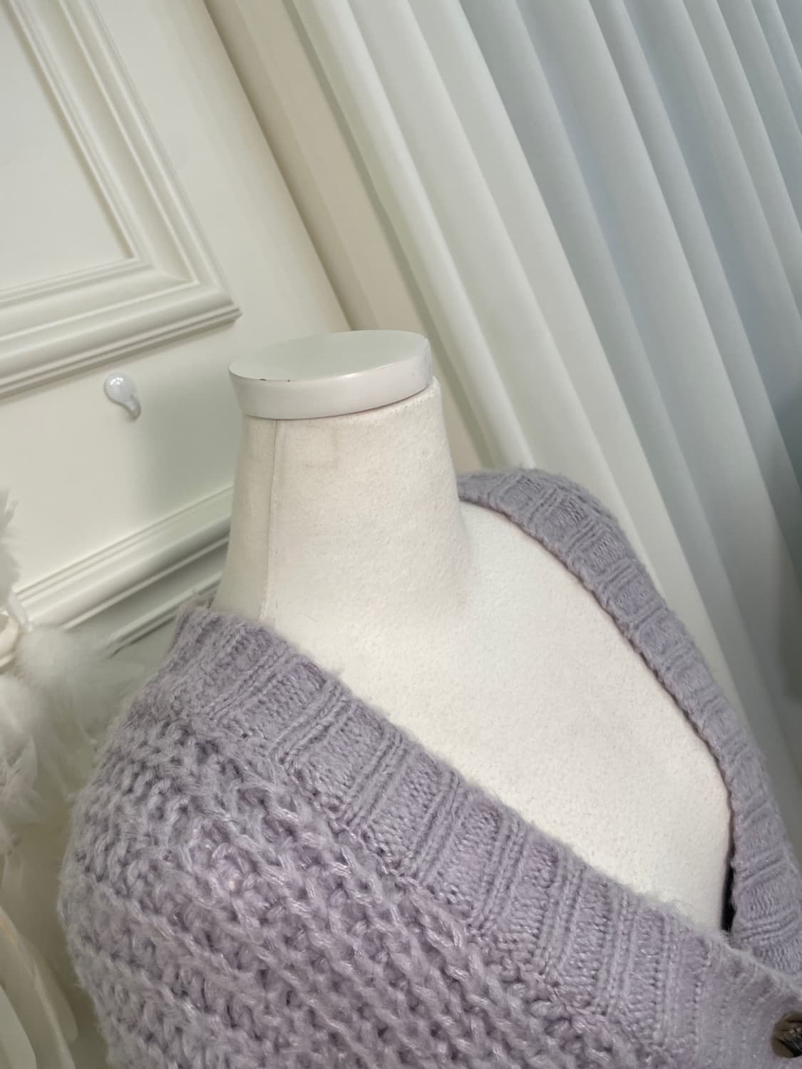 purple wafffle lovely loose cardigan 상품이미지7
