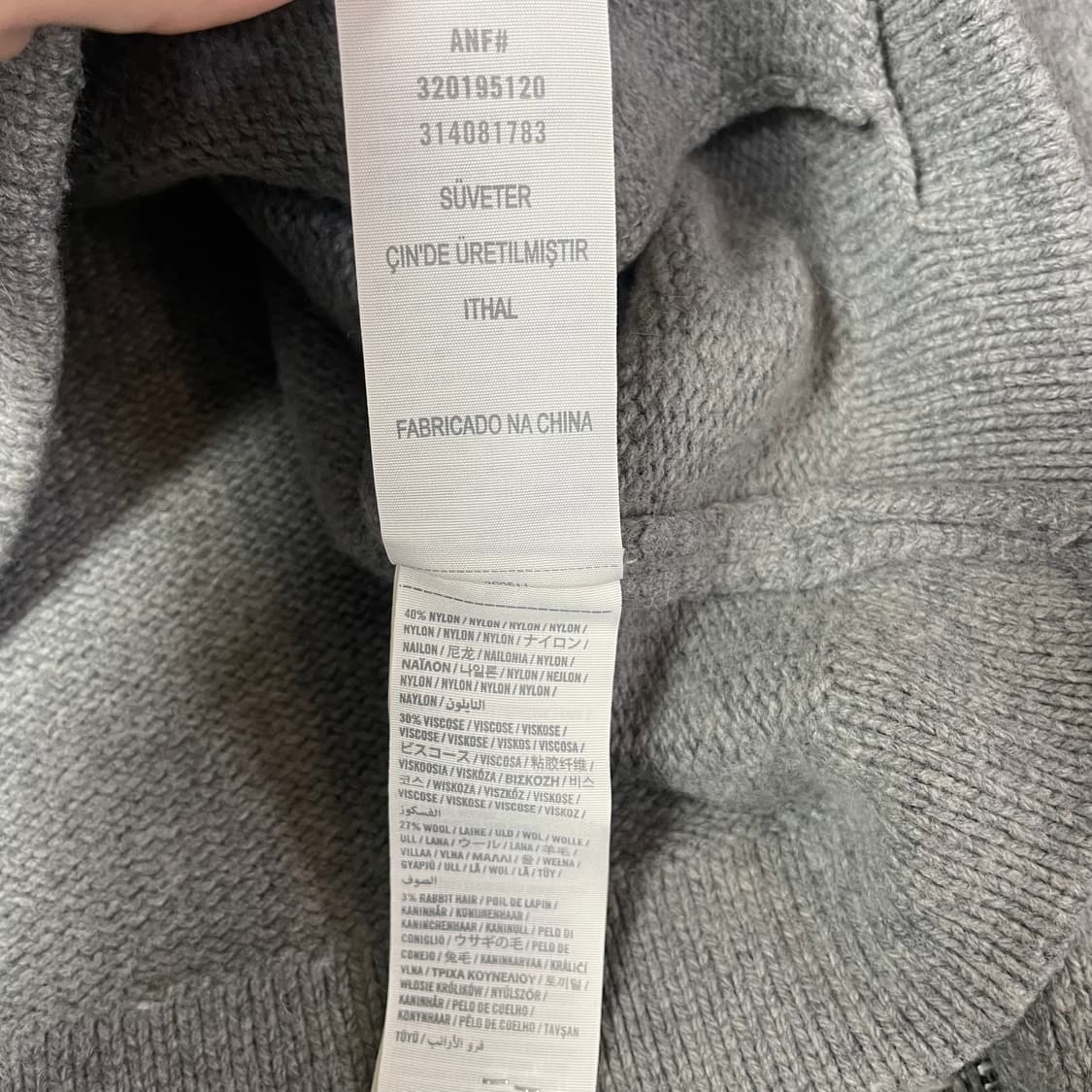 홀리스터 레드로고 00s 그레이 스웨터 가디건 XL 상품이미지7