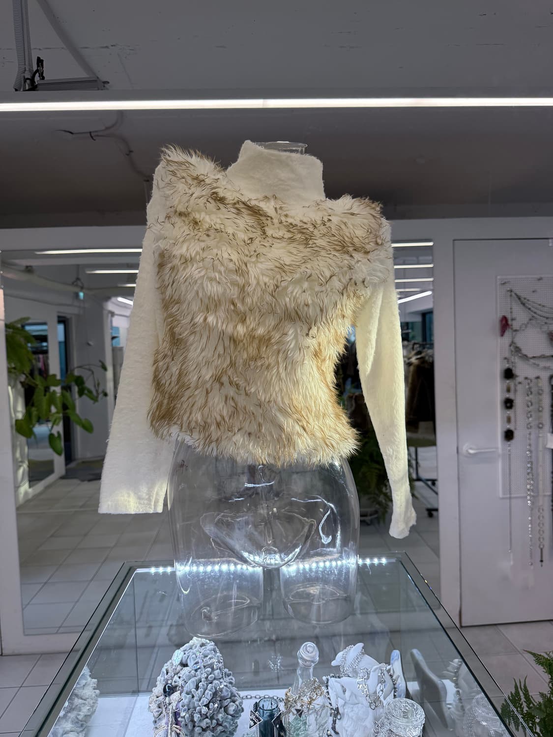 fur front knit top 상품이미지1