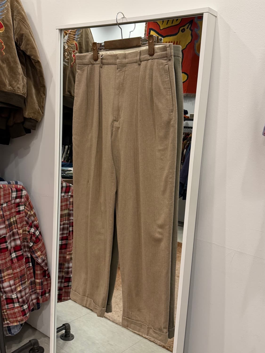 90-00s Polo RL  HBT 헤링본 트윌 투턱 트라우저 팬츠 상품이미지1