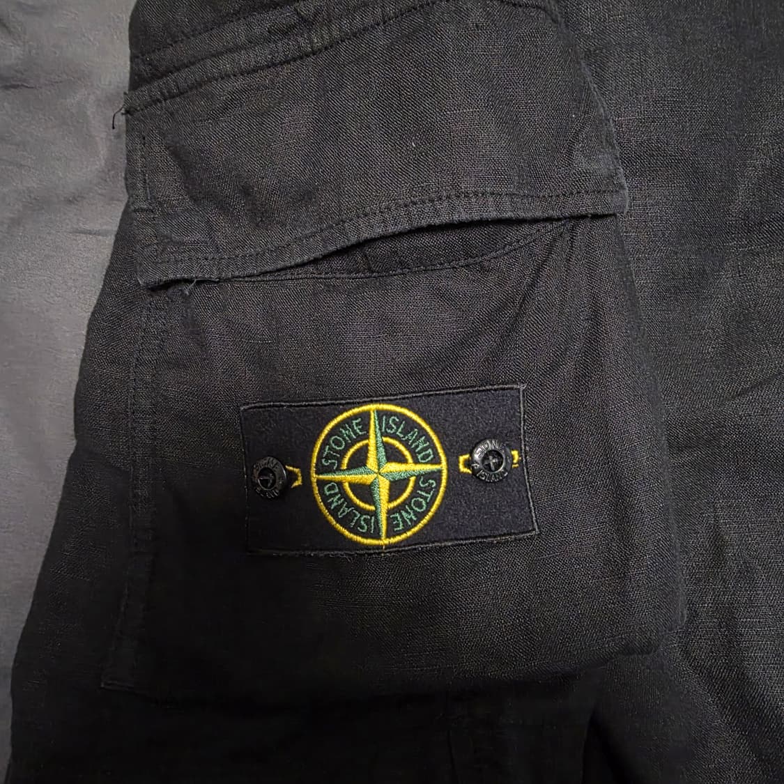 스톤아일랜드 블랙 카고 린넨 반바지 29~31 상품이미지3