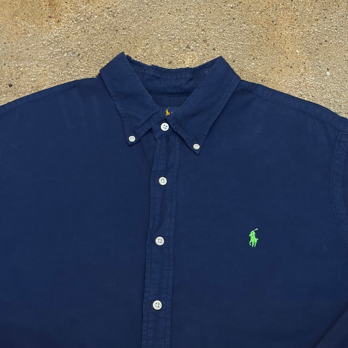 새상품급 미국 빈티지 폴로랄프로렌 네이비 긴팔 셔츠 상품이미지3