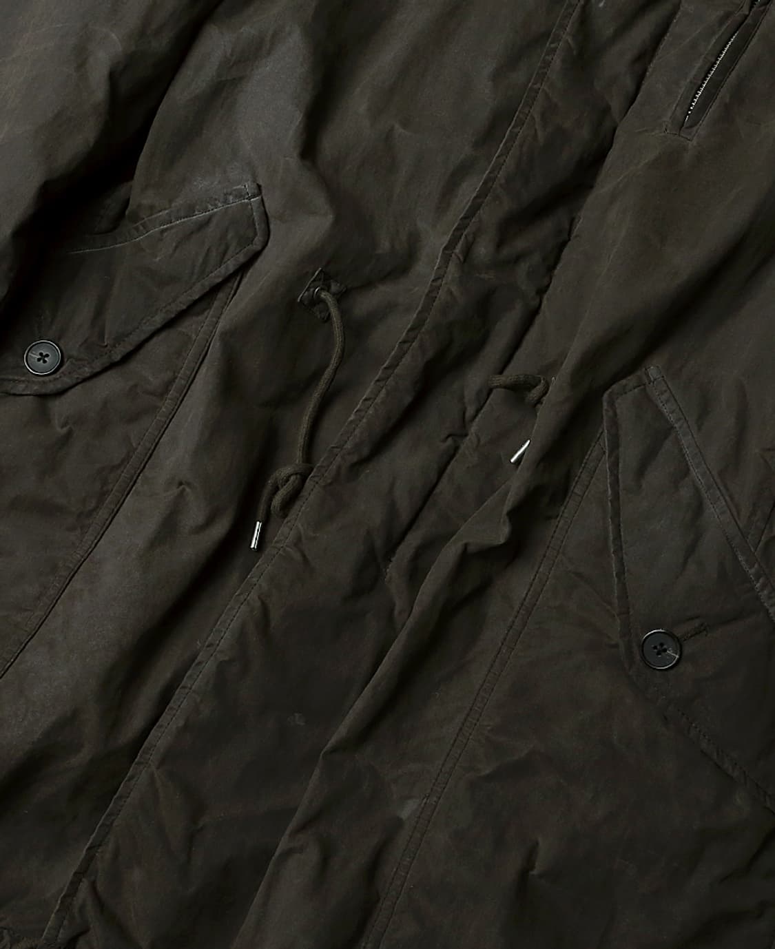 올세인츠 [Allsaints] 바움울레 코튼 피쉬테일 롱 야상 자켓 상품이미지4