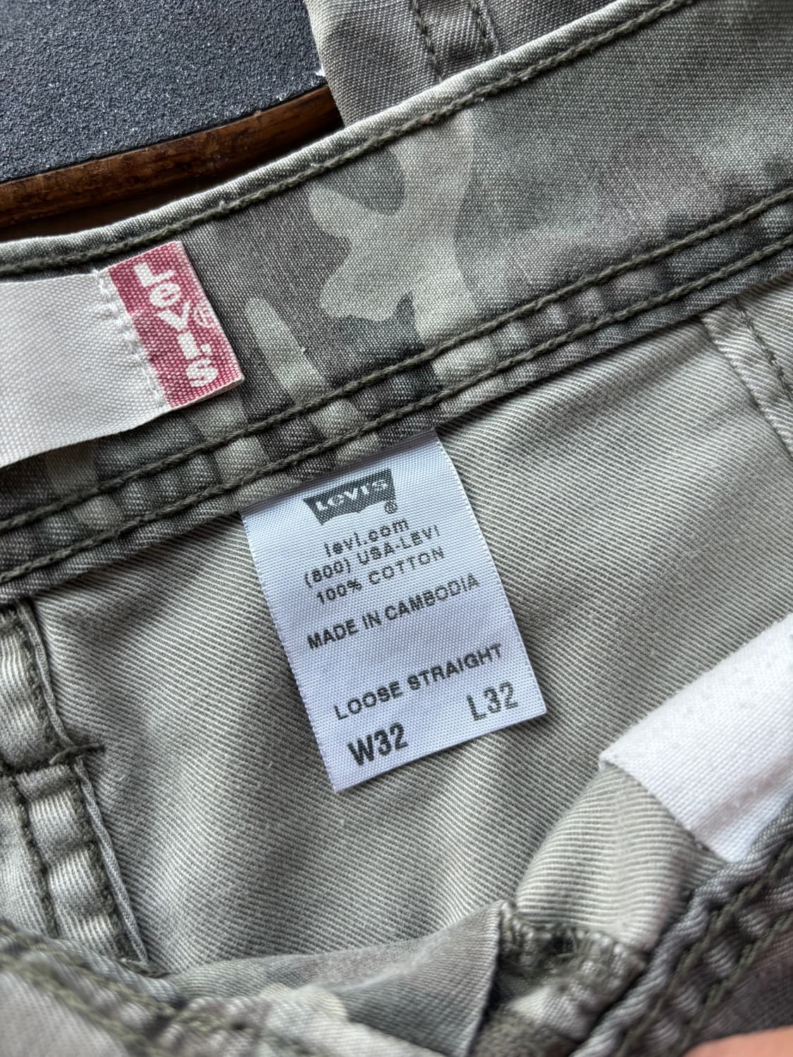 리바이스 카모 카고팬츠 워크기어 라인 32x32 상품이미지4