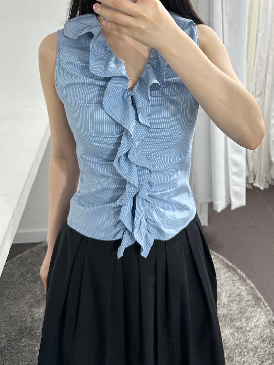 nara camicie ruffle shirt 상품이미지3