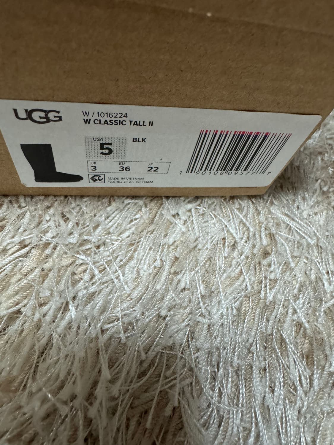 새제품 Ugg 롱부츠 5사이즈 블랙 상품이미지3