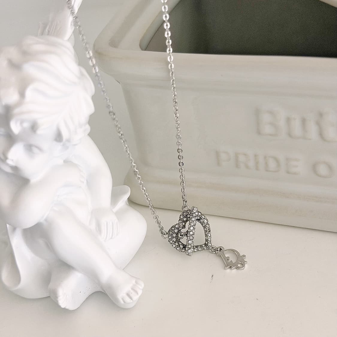 [희귀] 디올 하트 토글 오블리크 목걸이 상품이미지4