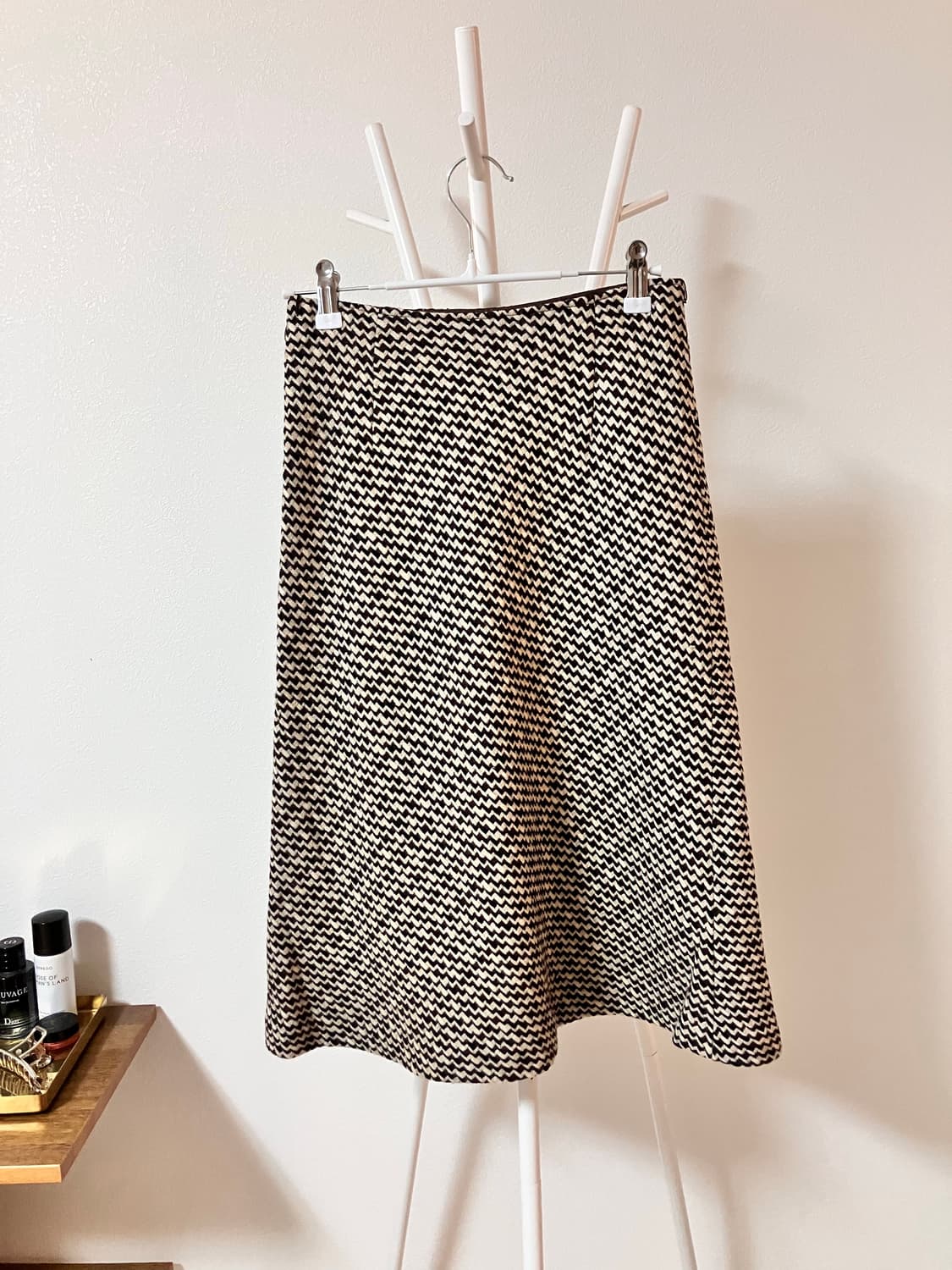 패턴 울혼방 스커트 일본빈티지 상품이미지3