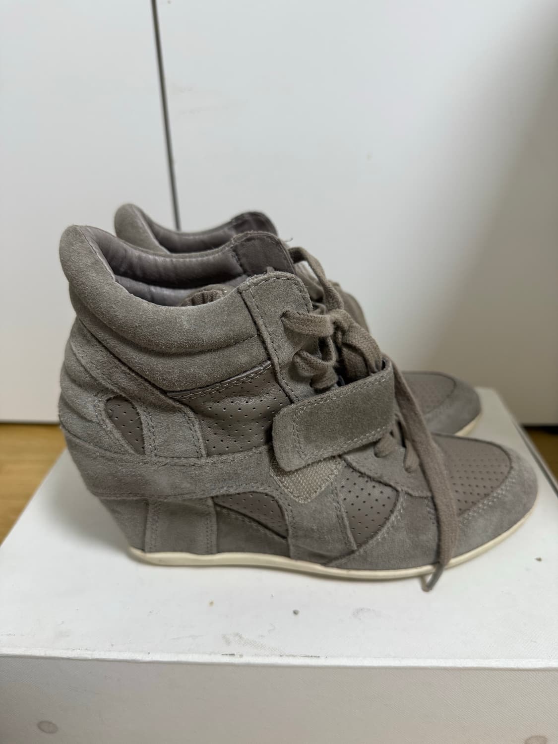 아쉬 ash 보위 웨지힐 하이탑 스니커즈 카키 37 상품이미지3