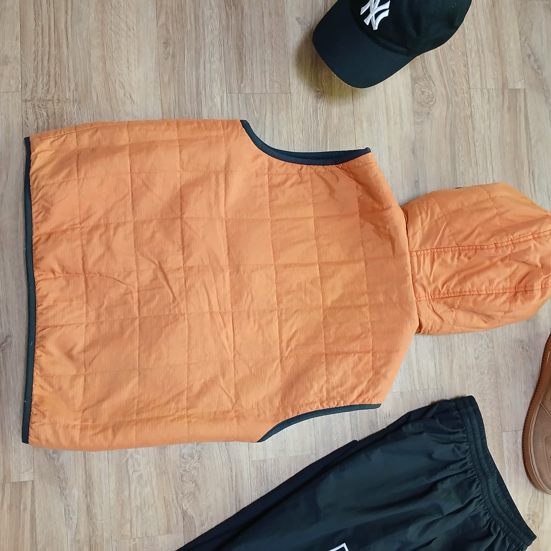 아디다스 올드스쿨 양면 블랙 후리스 빈티지 조끼 패딩 자켓 상품이미지8